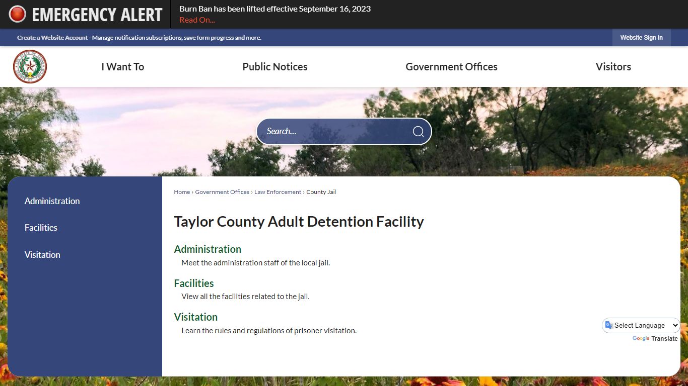 Taylor County Adult Detention Facility | Taylor County, TX - Official ...